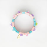 Graphic pastel colour lego bricks bracelet