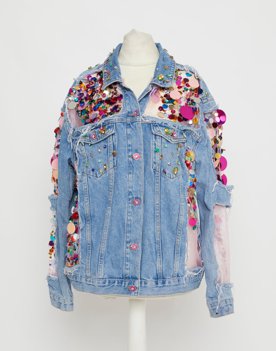 【完売品】ヌキテパSequins Embroidery Denim Jacket Sequins Embroidery Denim Jacket | Pasand by ne Quittez pas