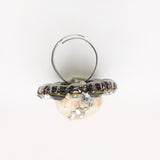 miniature blond baroque doll face ring