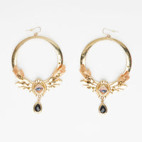 creole angel doll eye winged earrings