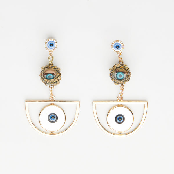 eye of the beholder -blue eye doll  earrings