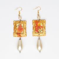 souped gallery stop oil earrings with pearly beads