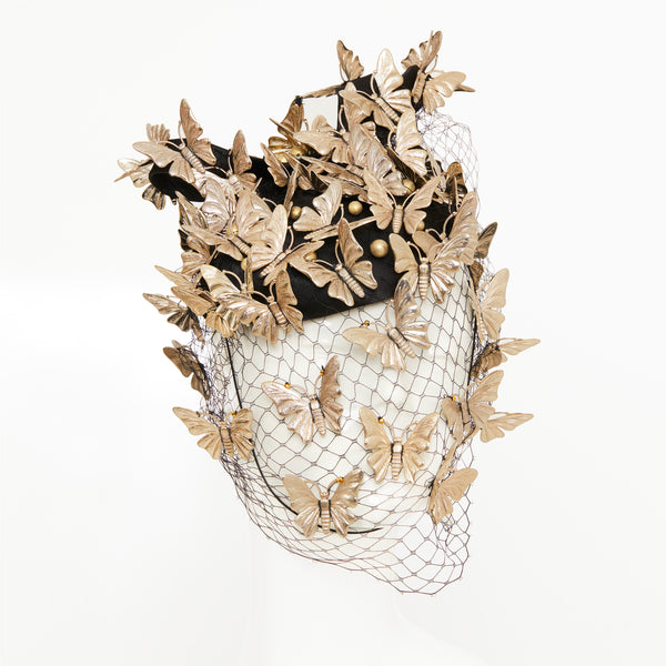 gold butterfly headpiece headpiece hat