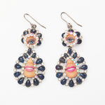 black stones eyes & mouth dolls earrings