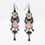 gothic style doll eye & mouth black stones