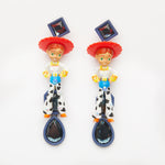 Jessie toy story-  toy earrings with grey stones