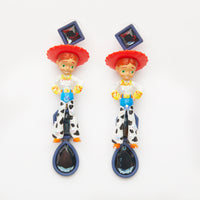 Jessie toy story-  toy earrings with grey stones