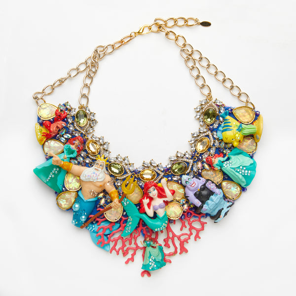 little mermaid & King triton, Ursula bespoke statement necklace