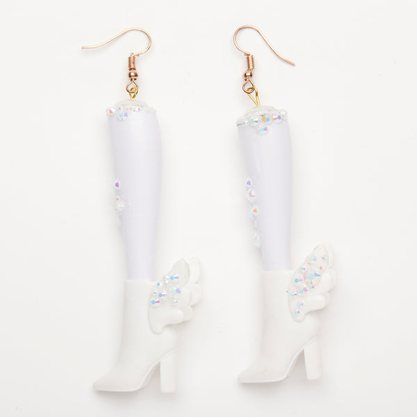 winged shoes dolls earrings