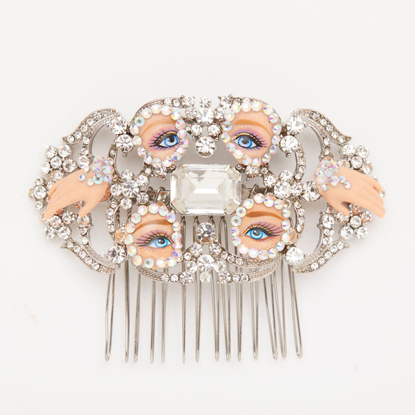 doll eye & hands regal baroque comb -headpiece