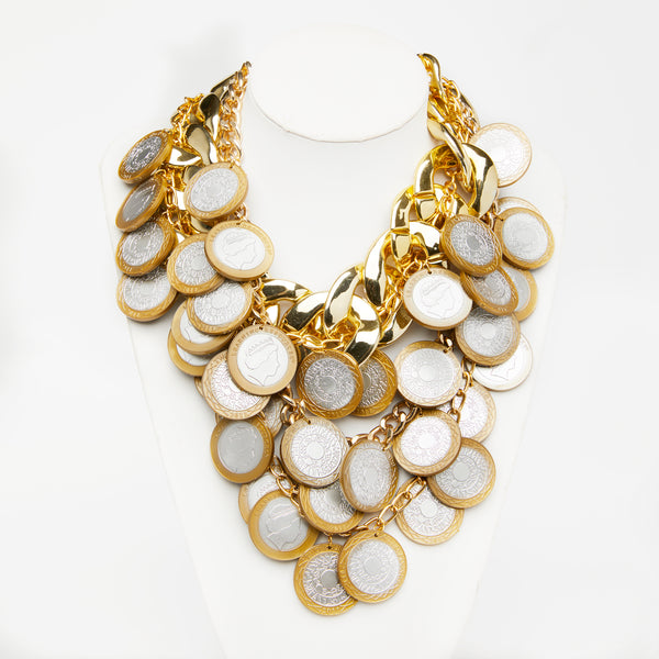 inflation pound bling chunky chain necklace