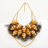 gold Skulls necklace- Halloween collection