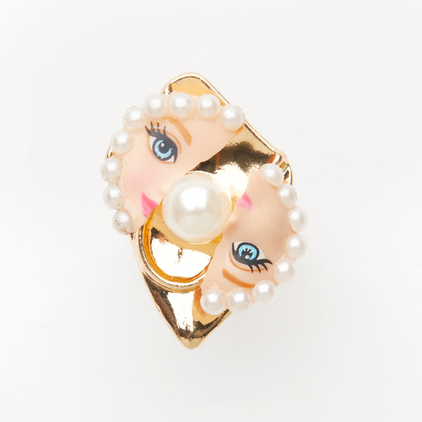 soul mate -half  face ring - christmas