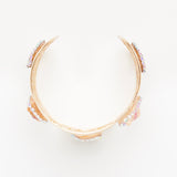 doll eye & mouth bracelet cuff floral design