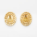 clip on diamente doll eye earrings