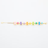 art deco lego bricks bracelet golden colou base