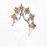 gold face dolls halo goddess headpiece
