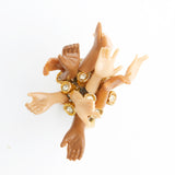 diversity dolls hands ring on golden base