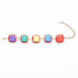 art deco lego bricks bracelet red colour base