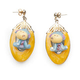 Winnie the Pooh set  -necklace & eyores earrings