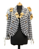 teddy bear tweed Jacket with pearls