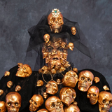gold Skulls necklace- Halloween collection