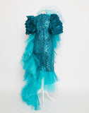 Bespoke couture Peacock dress